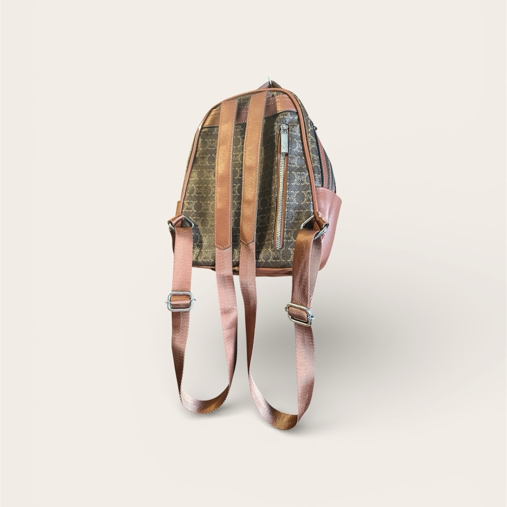 Stylish Brown Patterned Women's Backpack - image 3